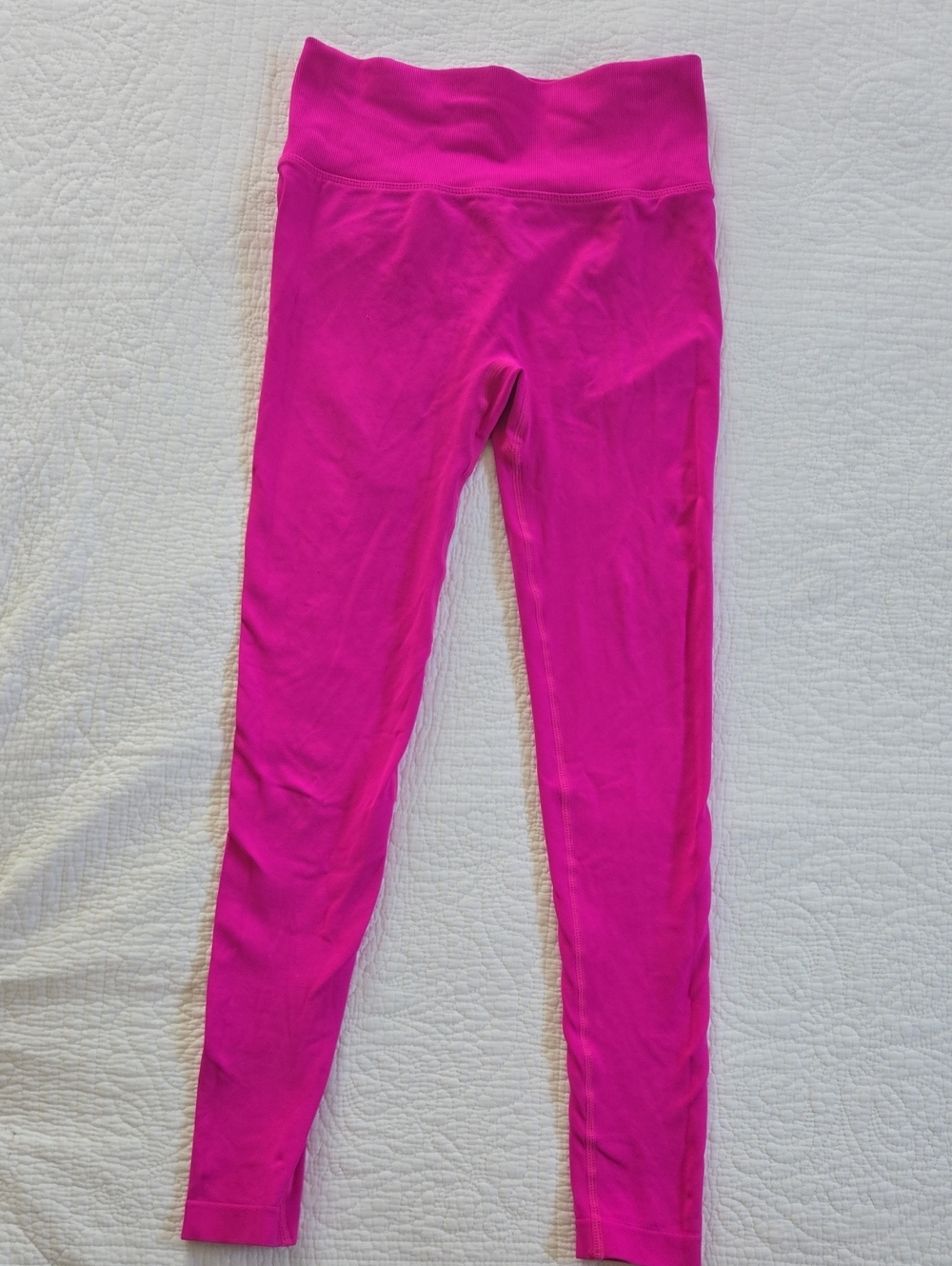 Women's High-Waist Hot Pink Stretch Leggings